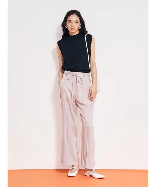 koe（コエ）の「センタータックパンツ*（スラックス・レディース・ライトグレー/ブラック/カーキ/ピンク・FREE）」の15枚目の写真