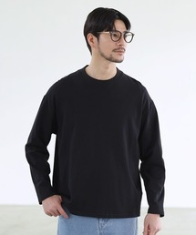 抗菌防臭シルケット風天竺長袖カットソー