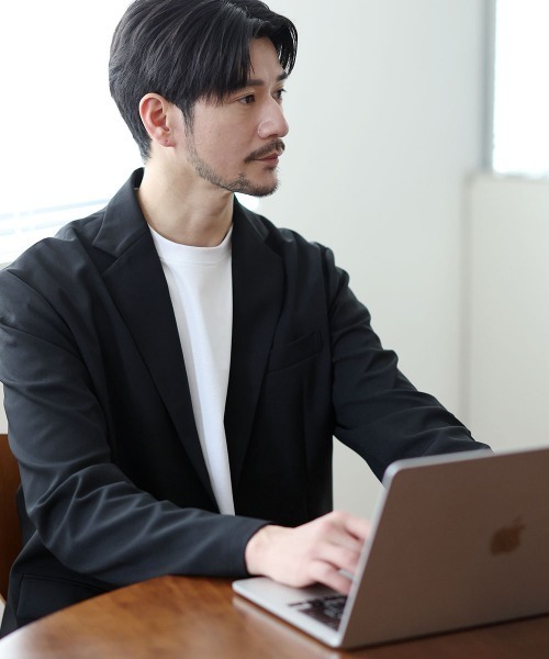 SPU（スプ）の「抗菌防臭シルケット風天竺長袖カットソー（Tシャツ/カットソー・メンズ・ホワイト/ブラック/アッシュブラウン/グレー・M/XL/L）」の9枚目の写真