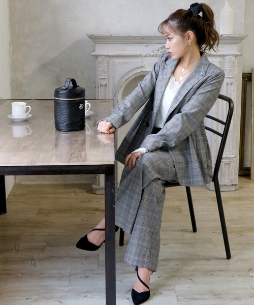 ROYAL PARTY(ロイヤルパーティー)の「タックワイドパンツ(その他パンツ・レディース・ベージュ/ピンク/ブラック/チェック・FREE)」の14枚目の写真