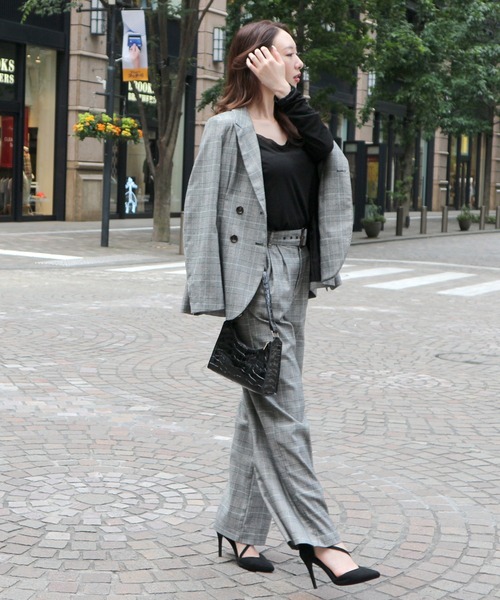 ROYAL PARTY(ロイヤルパーティー)の「タックワイドパンツ(その他パンツ・レディース・ベージュ/ピンク/ブラック/チェック・FREE)」の6枚目の写真