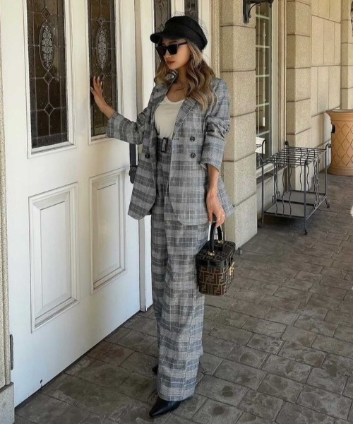 ROYAL PARTY(ロイヤルパーティー)の「タックワイドパンツ(その他パンツ・レディース・ベージュ/ピンク/ブラック/チェック・FREE)」の11枚目の写真