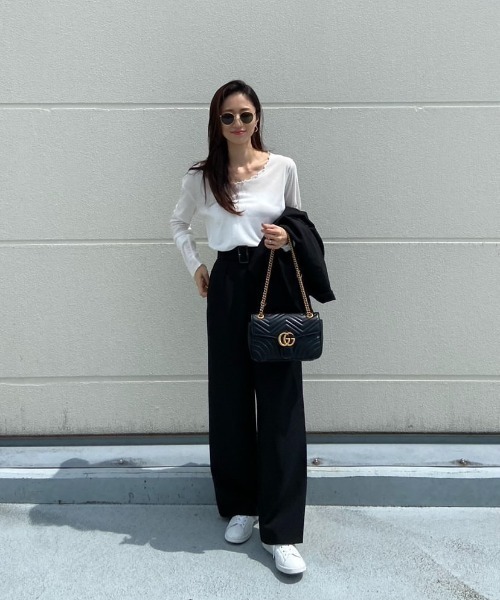 ROYAL PARTY(ロイヤルパーティー)の「タックワイドパンツ(その他パンツ・レディース・ベージュ/ピンク/ブラック/チェック・FREE)」の8枚目の写真