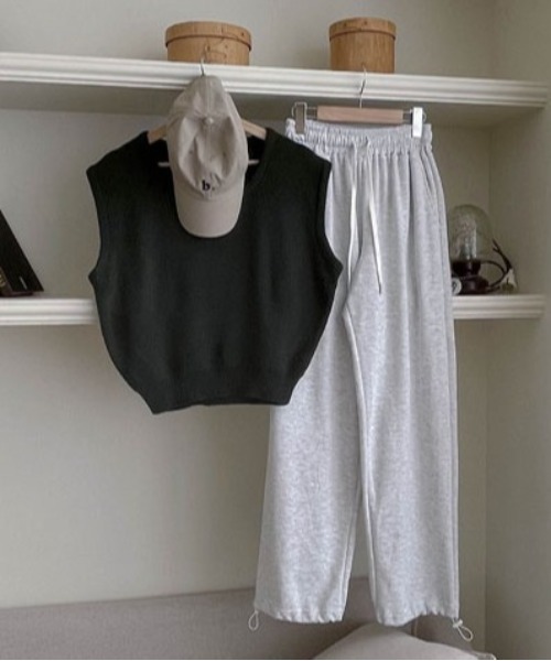 SONA（ソナ）の「SONYUNARA ワイドトレーニングパンツ（スウェットパンツ・レディース・ライトグレー/グレー・FREE）」の5枚目の写真