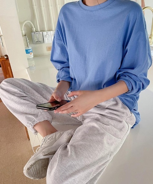 SONA（ソナ）の「SONYUNARA ワイドトレーニングパンツ（スウェットパンツ・レディース・ライトグレー/グレー・FREE）」の21枚目の写真