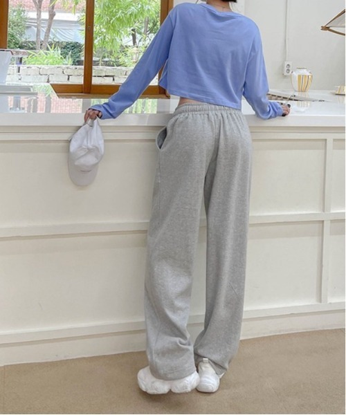 SONA（ソナ）の「SONYUNARA ワイドトレーニングパンツ（スウェットパンツ・レディース・ライトグレー/グレー・FREE）」の16枚目の写真