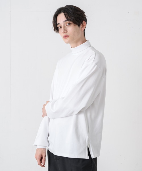 EDEL（エーデル）の「EDEL -2wayタートルネックT（Tシャツ/カットソー・メンズ・ライトブルー/ホワイト/ブラック・MEDIUM/LARGE）」の2枚目の写真