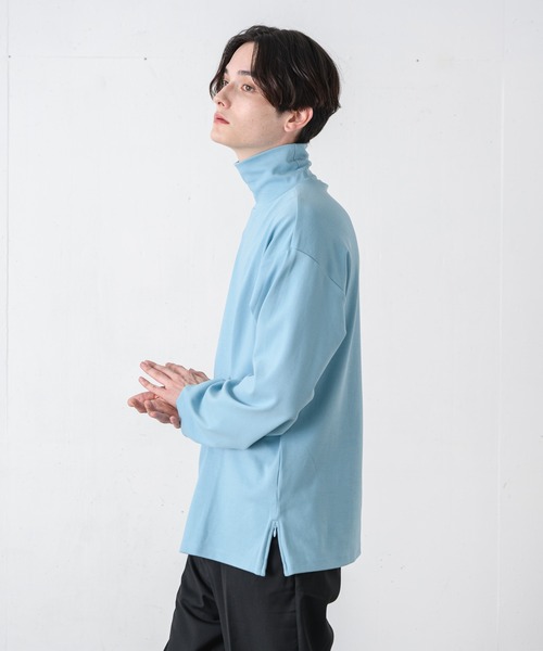 EDEL（エーデル）の「EDEL -2wayタートルネックT（Tシャツ/カットソー・メンズ・ライトブルー/ホワイト/ブラック・MEDIUM/LARGE）」の10枚目の写真