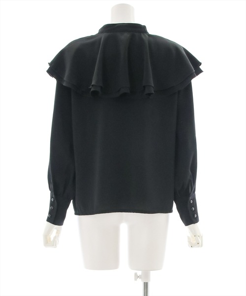 clear（クリア）の「ラッフルカラーブラウス≪2021AW新作≫（シャツ/ブラウス・レディース・ブラック/オフホワイト/オレンジ・F）」の10枚目の写真