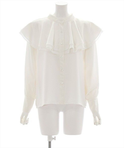 clear（クリア）の「ラッフルカラーブラウス≪2021AW新作≫（シャツ/ブラウス・レディース・ブラック/オフホワイト/オレンジ・F）」の17枚目の写真