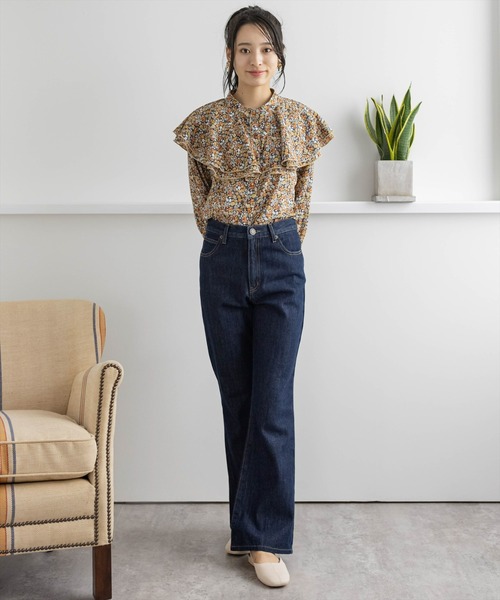 clear（クリア）の「ラッフルカラーブラウス≪2021AW新作≫（シャツ/ブラウス・レディース・ブラック/オフホワイト/オレンジ・F）」の13枚目の写真