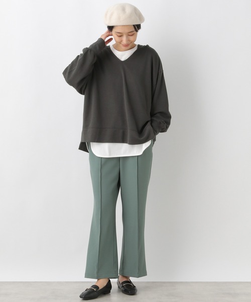 LEPSIM（レプシィム）の「スリットBIGパーカー　958988（パーカー・レディース・グレー/ライトグリーン/ブラウン・FREE）」の4枚目の写真