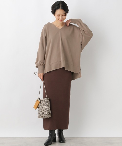 LEPSIM（レプシィム）の「スリットBIGパーカー　958988（パーカー・レディース・グレー/ライトグリーン/ブラウン・FREE）」の5枚目の写真