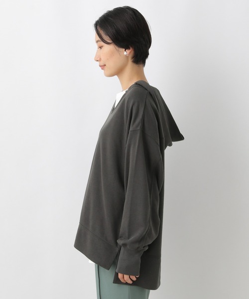 LEPSIM（レプシィム）の「スリットBIGパーカー　958988（パーカー・レディース・グレー/ライトグリーン/ブラウン・FREE）」の8枚目の写真