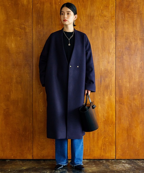 LOUNGEDRESS（ラウンジドレス）の「ジャージーノーカラーコート（ノー