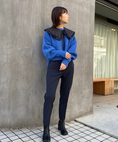 AG by aquagirl(エージーバイアクアガール)の「◆キルティング中綿付け襟(その他・レディース・ライトグレー/ブラック・00)」の3枚目の写真