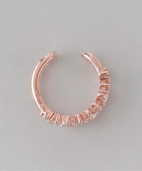 ANEMONE(アネモネ)の「ビジュー×メタル2連風イヤーカフ(イヤーカフ・レディース・ピンクゴールド/シルバー/ゴールド・FREE)」の6枚目の写真