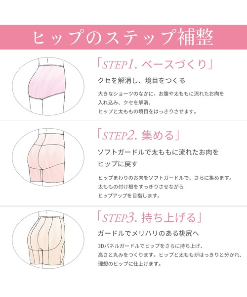 BRADELIS NEWYORK（ブラデリスニューヨーク）の「ブラデリス 桃ソフトサポートガードル 補正下着（ショーツ・レディース・ブラック/ナチュラル/モカ・LL/S/M/L）」の4枚目の写真