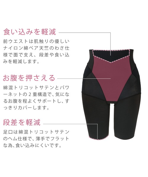 BRADELIS NEWYORK（ブラデリスニューヨーク）の「ブラデリス 桃ソフトサポートガードル 補正下着（ショーツ・レディース・ブラック/ナチュラル/モカ・LL/S/M/L）」の6枚目の写真