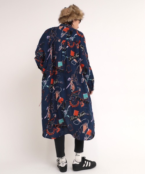 RNA(アールエヌエー)の「D1574 NINA'S REPLYシャツワンピース(シャツワンピース・レディース・ネイビー/オリーブ/レンガ・MEDIUM)」の9枚目の写真