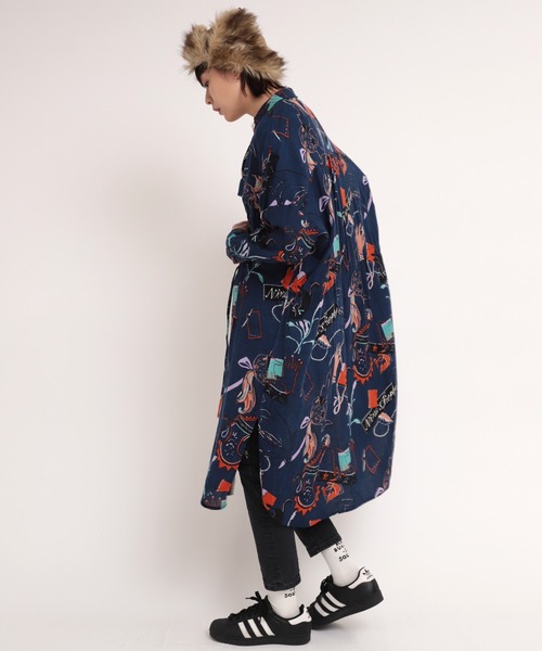 RNA(アールエヌエー)の「D1574 NINA'S REPLYシャツワンピース(シャツワンピース・レディース・ネイビー/オリーブ/レンガ・MEDIUM)」の8枚目の写真