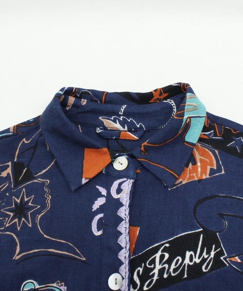 RNA(アールエヌエー)の「D1574 NINA'S REPLYシャツワンピース(シャツワンピース・レディース・ネイビー/オリーブ/レンガ・MEDIUM)」の17枚目の写真