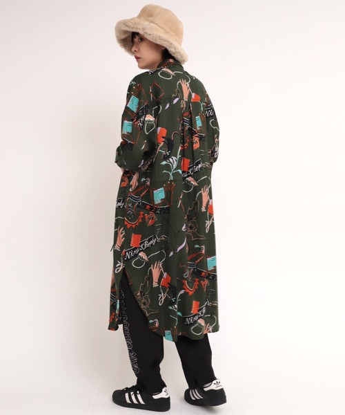 RNA(アールエヌエー)の「D1574 NINA'S REPLYシャツワンピース(シャツワンピース・レディース・ネイビー/オリーブ/レンガ・MEDIUM)」の12枚目の写真