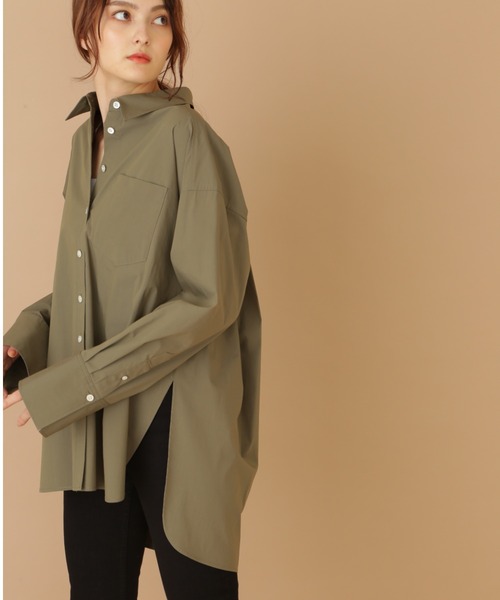 JILL STUART(ジルスチュアート)の「《Exclusive Line》オーバーサイズシャツ(シャツ/ブラウス・レディース・ホワイト/カーキ/ピンク・FREE)」の3枚目の写真