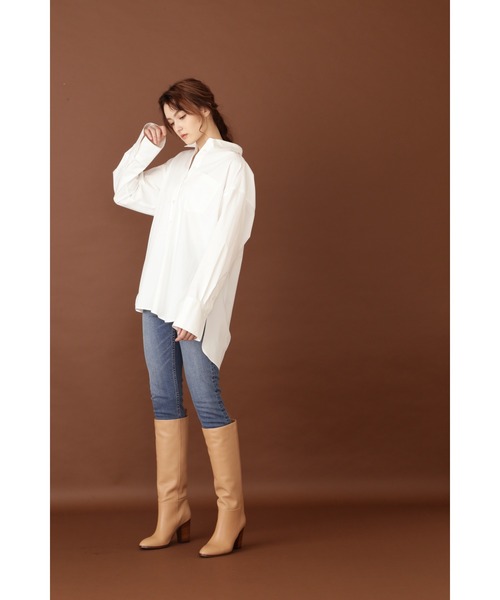 JILL STUART(ジルスチュアート)の「《Exclusive Line》オーバーサイズシャツ(シャツ/ブラウス・レディース・ホワイト/カーキ/ピンク・FREE)」の7枚目の写真