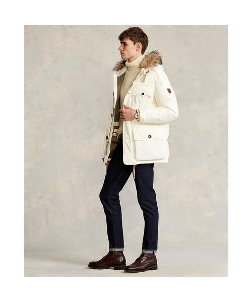 フェイクファートリム ダウン パーカー