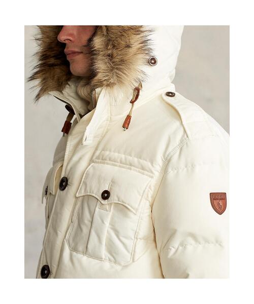 フェイクファートリム ダウン パーカー