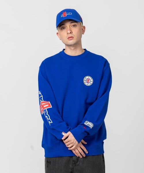 XLARGE（エクストララージ）の「CLIPPERS STANDARD LOGO CREWNECK SWEAT（スウェット・メンズ・グレー/ブルー・S/M/L/XL）」の2枚目の写真