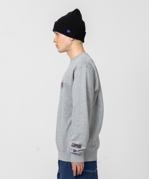 XLARGE（エクストララージ）の「CLIPPERS STANDARD LOGO CREWNECK SWEAT（スウェット・メンズ・グレー/ブルー・S/M/L/XL）」の21枚目の写真