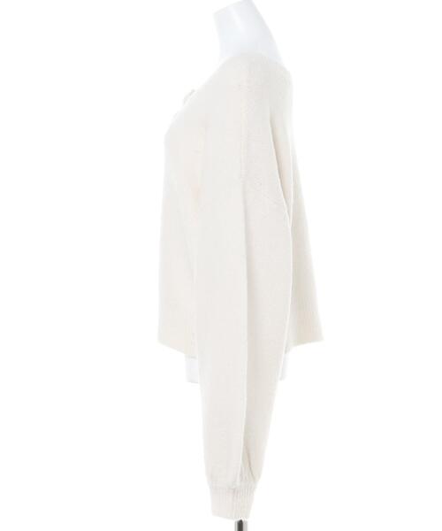 INGNI（イング）の「クルーネック／2WAYもちもちショートカーディガン（カーディガン/ボレロ・レディース・ピンク/イエロー/グリーン/アイボリー・M）」の7枚目の写真