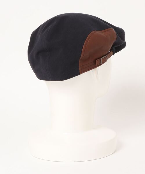 arth(アース)の「arth LETHER COMBI HUNTING(ハンチング/ベレー帽・メンズ・ライトグレー/ブラック/ネイビー/ベージュ・60cm/58cm/62cm)」の5枚目の写真