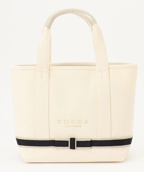 Dual Ribbon Ribbon Canvas Tote Tocca トッカ のファッション S S トートバッグ トートバッグ Tote S