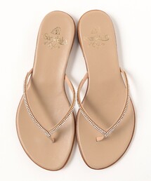 美品【il Sandalo】本革 ビジューチェーントングサンダル 美品【il Sandalo】本革 ビジューチェーントングサンダル - メルカリ