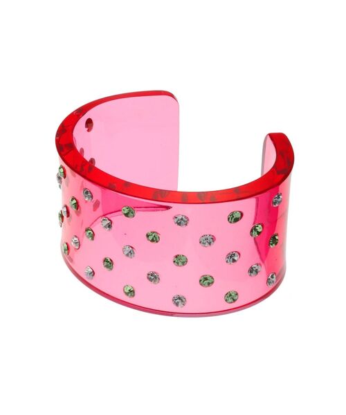 jouetie（ジュエティ）の「アクリルビジューバングル（バングル/リストバンド・レディース・ピンク/グリーン/クリア・FREE）」の2枚目の写真