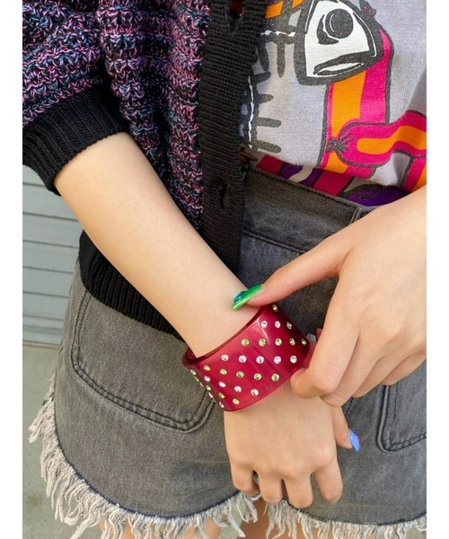 jouetie（ジュエティ）の「アクリルビジューバングル（バングル/リストバンド・レディース・ピンク/グリーン/クリア・FREE）」の17枚目の写真