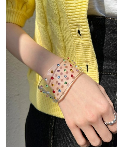 jouetie（ジュエティ）の「アクリルビジューバングル（バングル/リストバンド・レディース・ピンク/グリーン/クリア・FREE）」の18枚目の写真