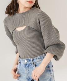 Chico | ショート丈ニット+リブタンクSET(ニット/セーター)