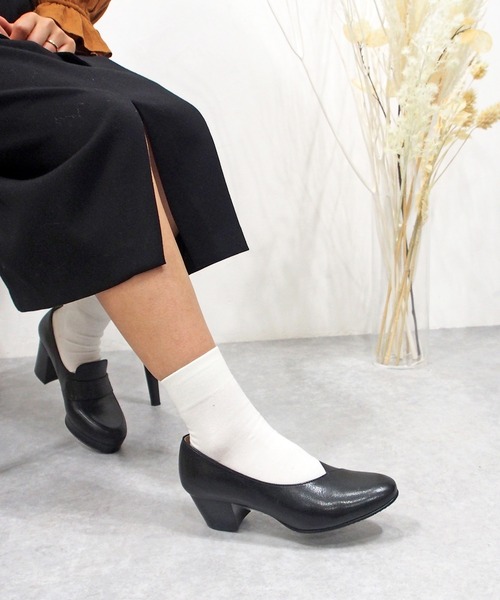 あしながおじさん(アシナガオジサン)の「【防滑】プレーンパンプス -3710341(パンプス・レディース・アイボリー/ブラック/イエロー/グレイッシュベージュ・24.5cm/23.5cm/23.0cm/24.0cm/22.5cm)」の11枚目の写真