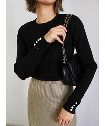 MLI'A | 袖ボタンニット(ニット/セーター)