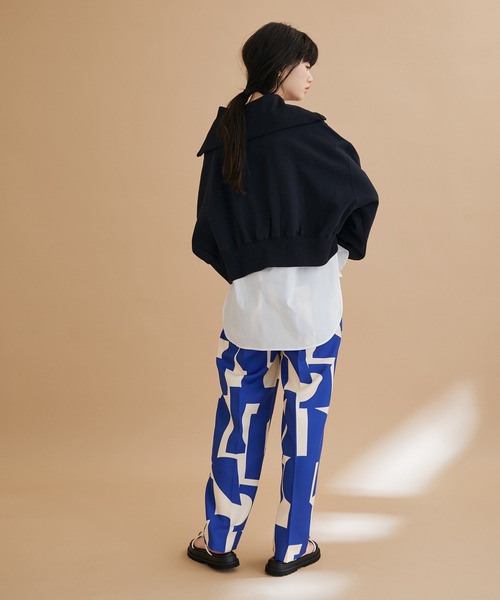 ADAM ET ROPE'(アダムエロペ)の「ZIPレイヤードスウェット(スウェット・レディース・ネイビー/オレンジ/ホワイト・FREE)」の10枚目の写真