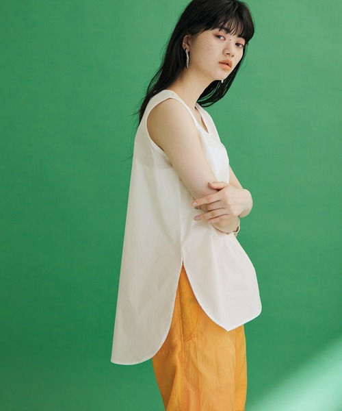 ADAM ET ROPE'(アダムエロペ)の「ZIPレイヤードスウェット(スウェット・レディース・ネイビー/オレンジ/ホワイト・FREE)」の11枚目の写真