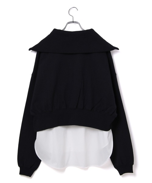 ADAM ET ROPE'(アダムエロペ)の「ZIPレイヤードスウェット(スウェット・レディース・ネイビー/オレンジ/ホワイト・FREE)」の13枚目の写真