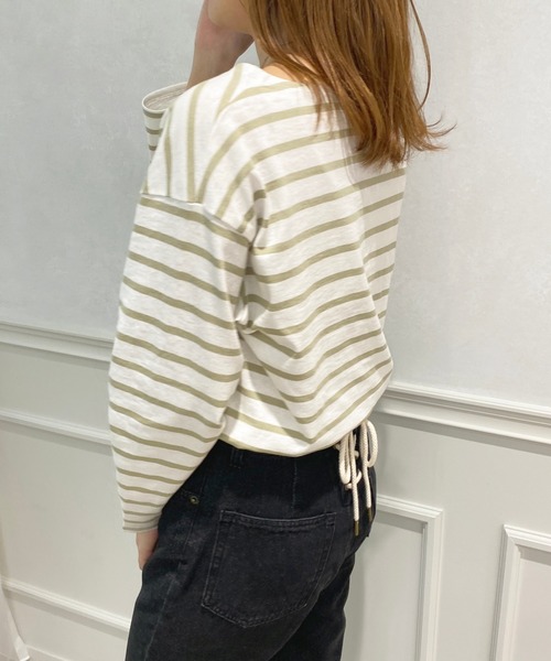 apres jour(アプレジュール)の「ボーダーカットトップス【ZOZOTOWN限定アイテム】(Tシャツ/カットソー・レディース・ピンク/グリーン系その他/オフホワイト/ブルー系その他・X-LARGE/フリー)」の16枚目の写真