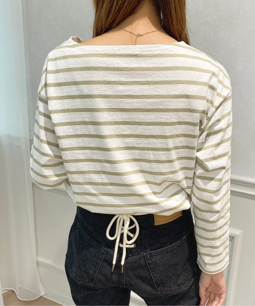 apres jour(アプレジュール)の「ボーダーカットトップス【ZOZOTOWN限定アイテム】(Tシャツ/カットソー・レディース・ピンク/グリーン系その他/オフホワイト/ブルー系その他・X-LARGE/フリー)」の17枚目の写真