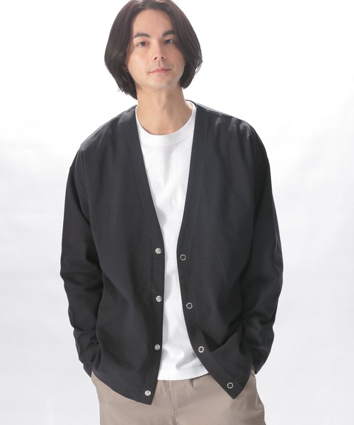 niko and...（ニコアンド）の「ペーパー鹿の子カーディガン（カーディガン/ボレロ・メンズ・ベージュ/ネイビー/グリーン・SMALL/MEDIUM/LARGE）」の3枚目の写真