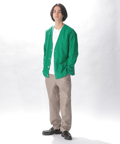 niko and...（ニコアンド）の「ペーパー鹿の子カーディガン（カーディガン/ボレロ・メンズ・ベージュ/ネイビー/グリーン・SMALL/MEDIUM/LARGE）」の5枚目の写真